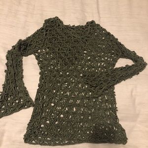 crochet pull over sweater